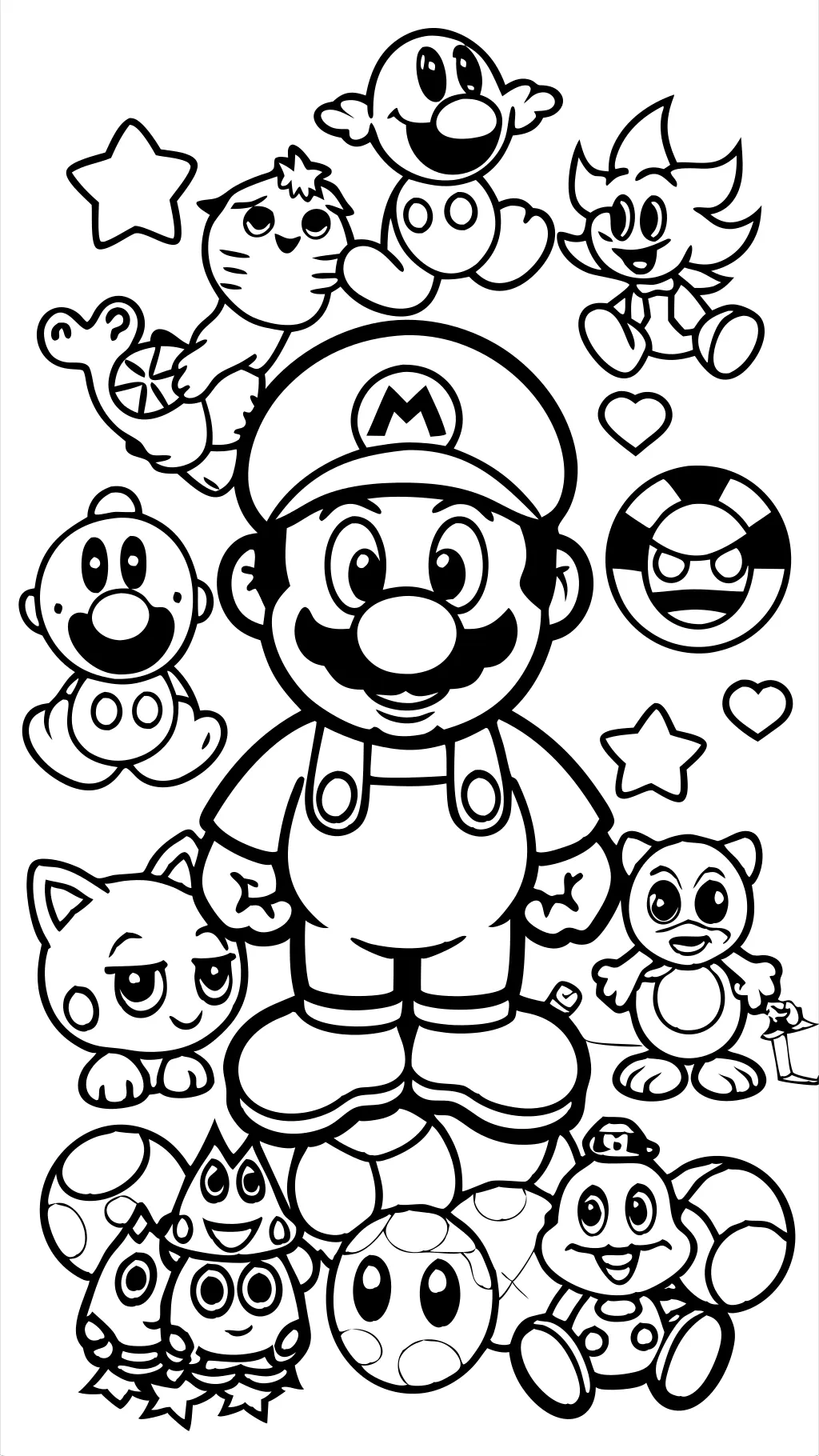 free printable super mario coloring pages